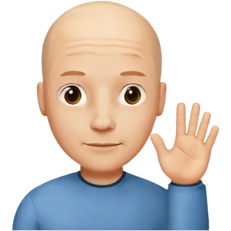 Bald guy saying ok bb emoji