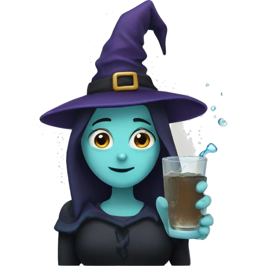 Witch drink water emoji