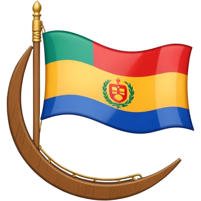 Bandera gitana con rueda emoji
