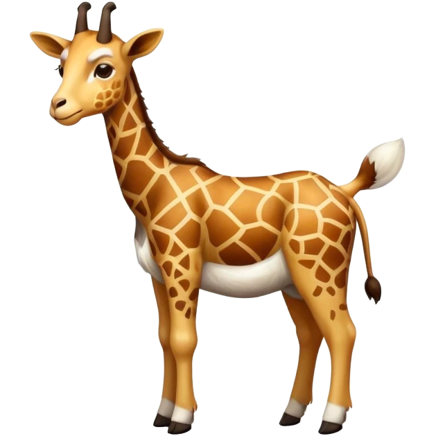A goat with a giraffe body emoji