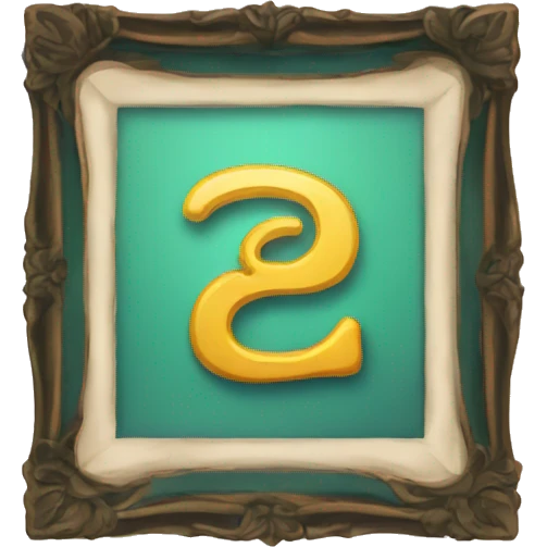 letter E in a frame emoji