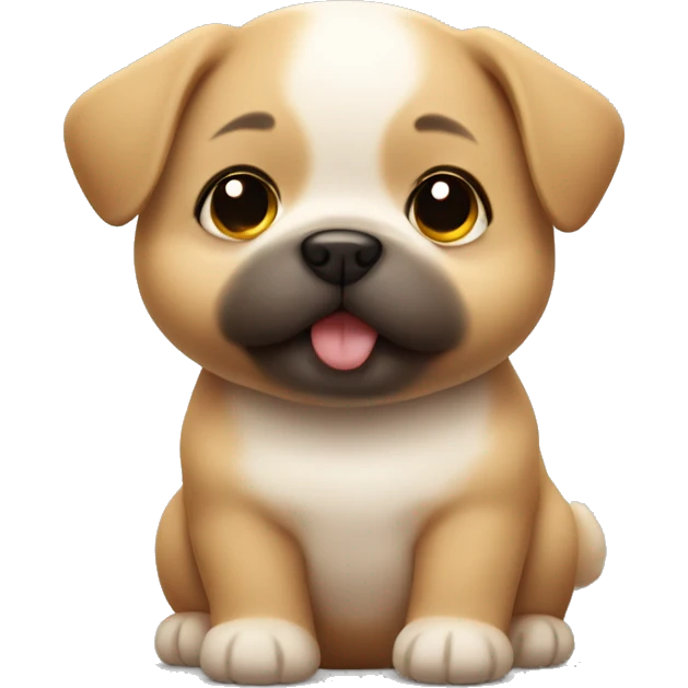 Cute chubby puppy emoji
