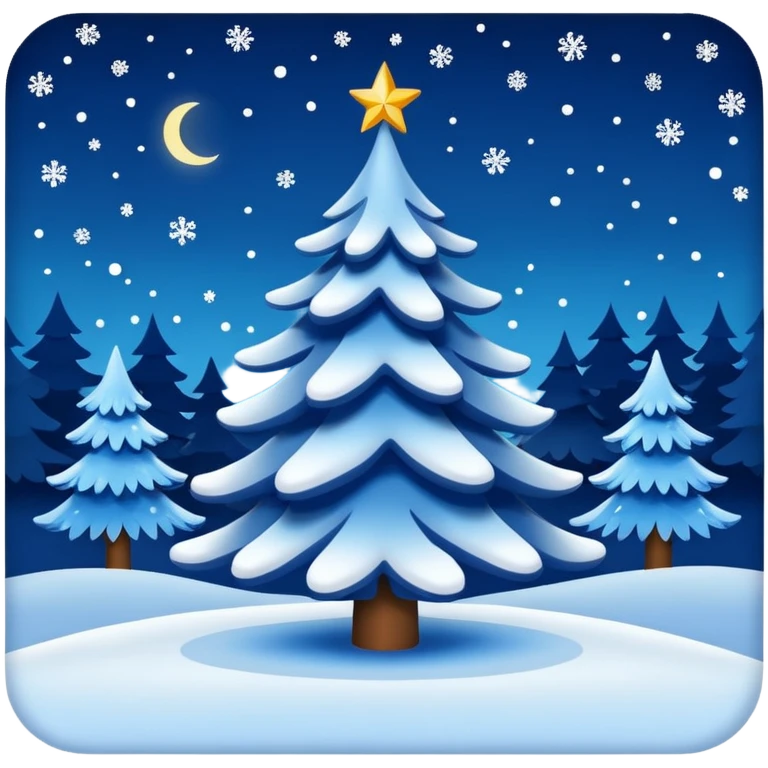 Blue Christmas Night  emoji