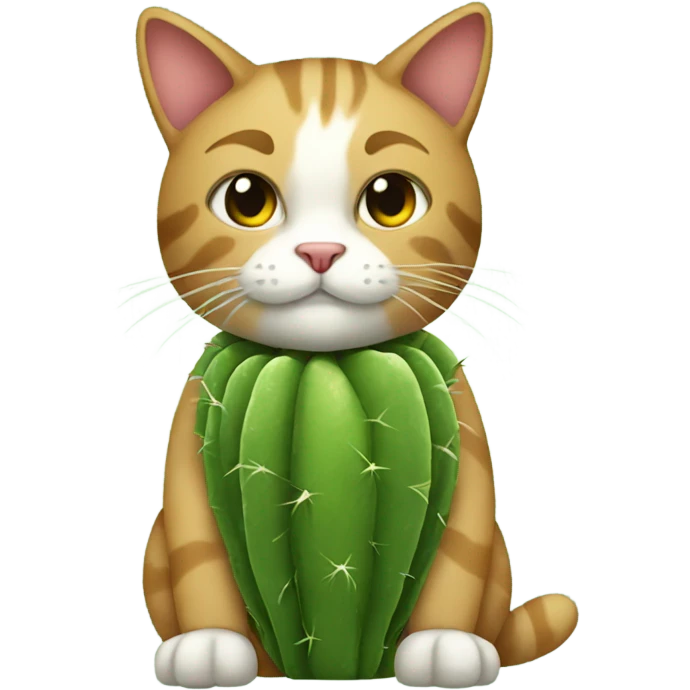 Cat in cactus outfit  emoji