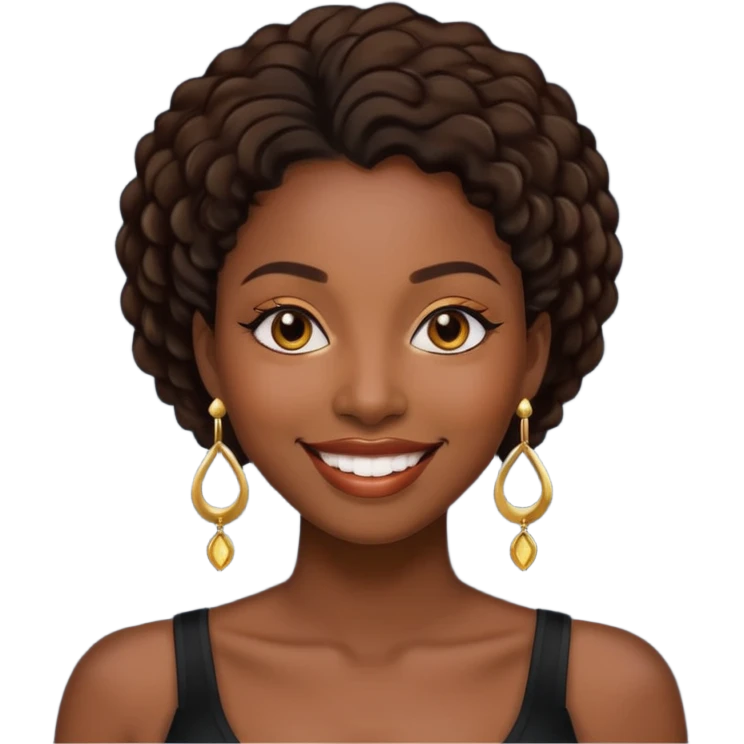 Femme noire belle emoji