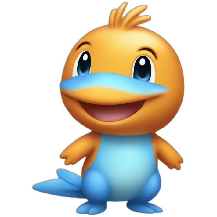 Mudkip smiling emoji