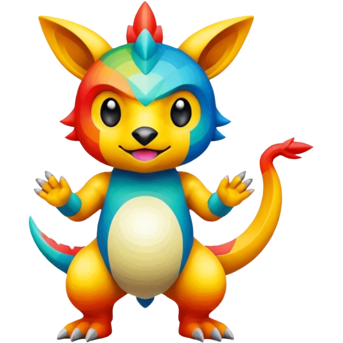 retro-Fakémon-hybrid-creature (full body)  emoji