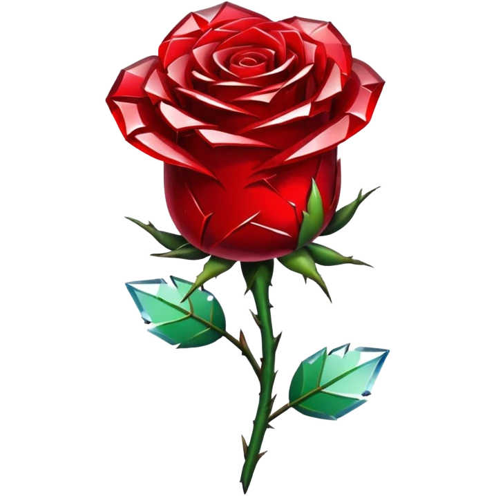 Red Rose made out of broken crystal

 emoji