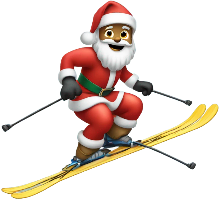 Santa Claus skiing emoji