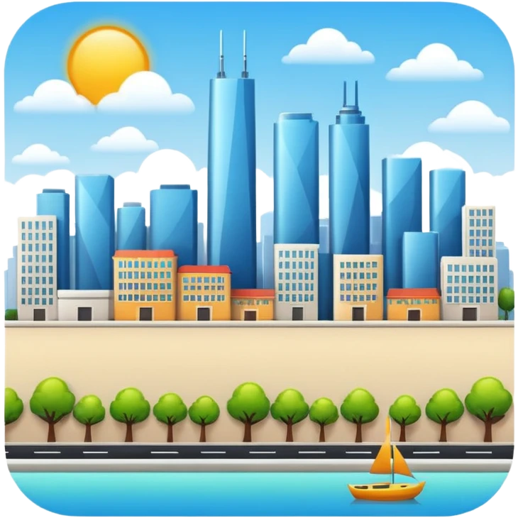 city sunny day emoji
