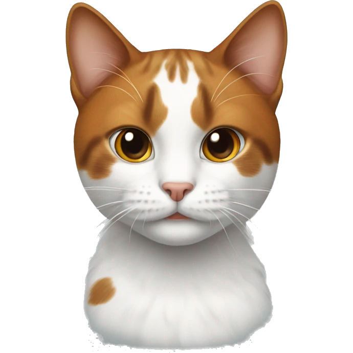 Two cats, one is black and white, second is mostly black with ginger and brown spots  emoji