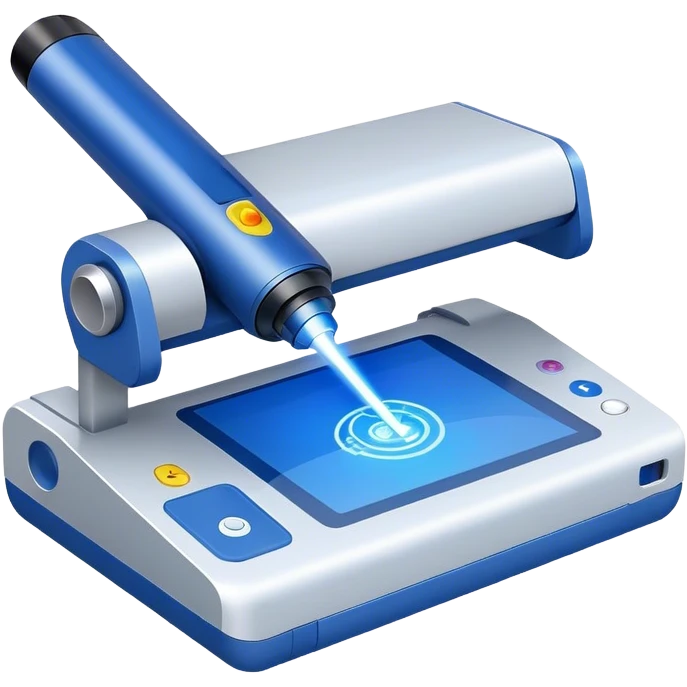 blue laser for document emoji
