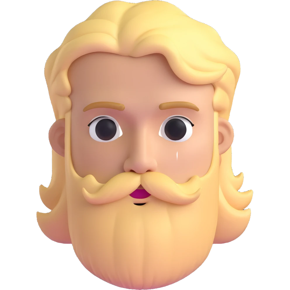 Mr Beast with blonde hair and beard emoji