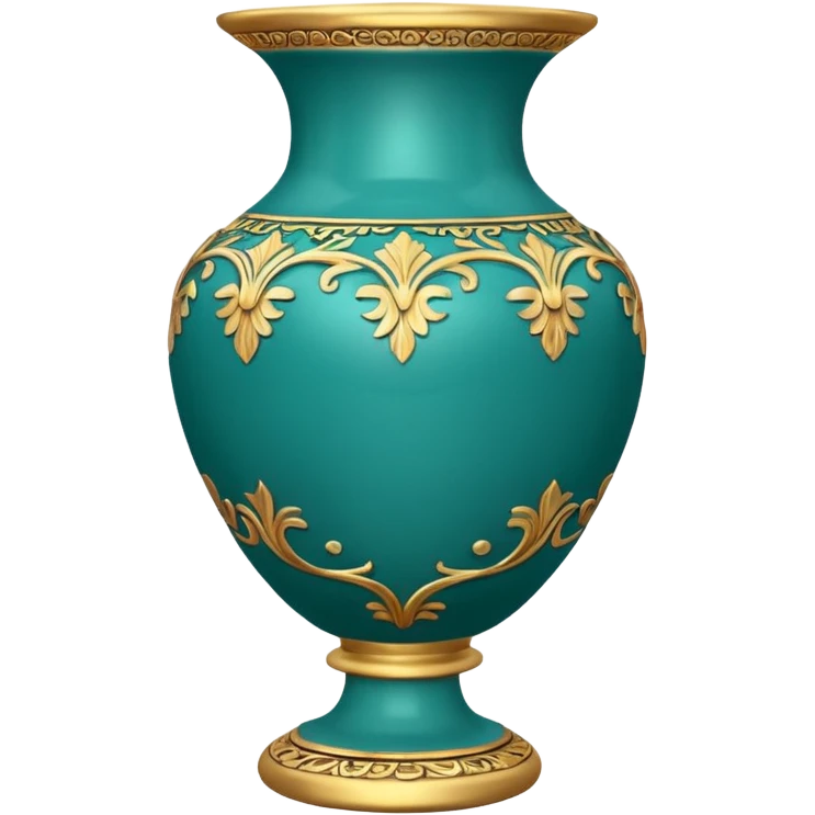 Teal and gold porcelain vase  emoji
