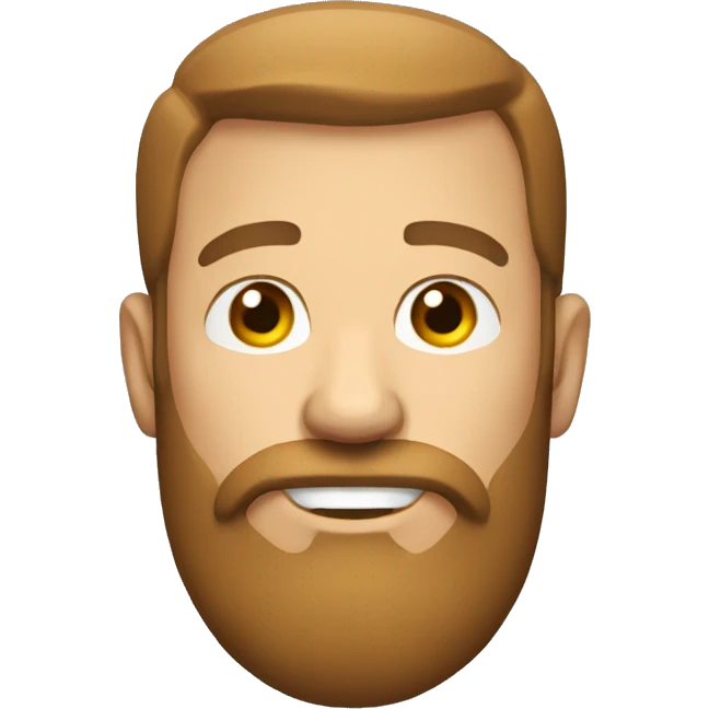 Bauld man with light brown beard emoji