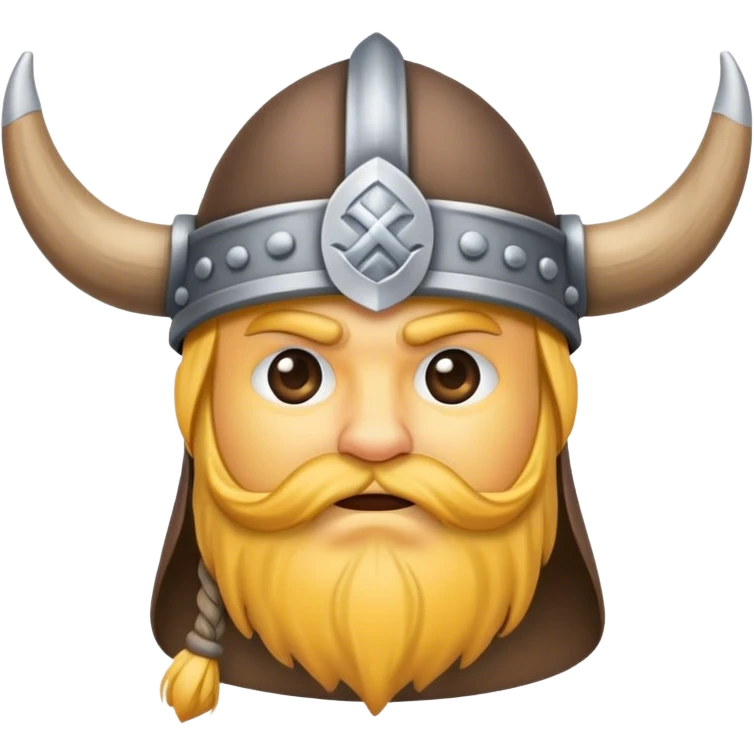 Sick emoji wearing a viking hat emoji