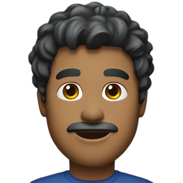 man dark blue shirt with key emoji