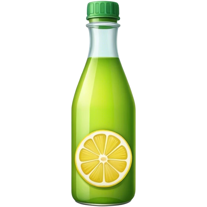 Bottle juice green lemon emoji