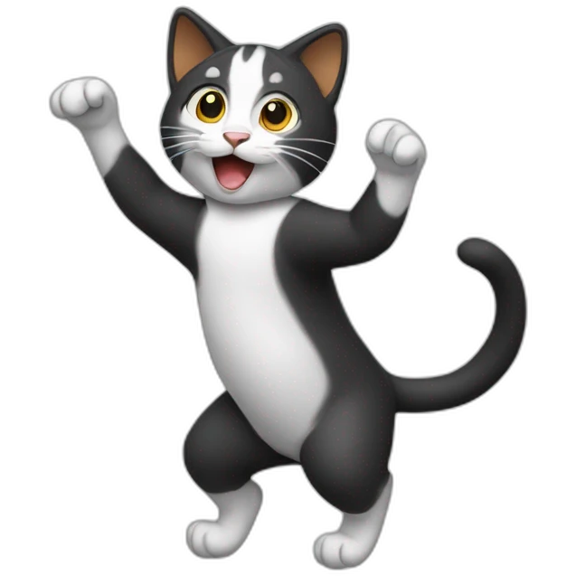 Dancing-Bicolor-Cat emoji