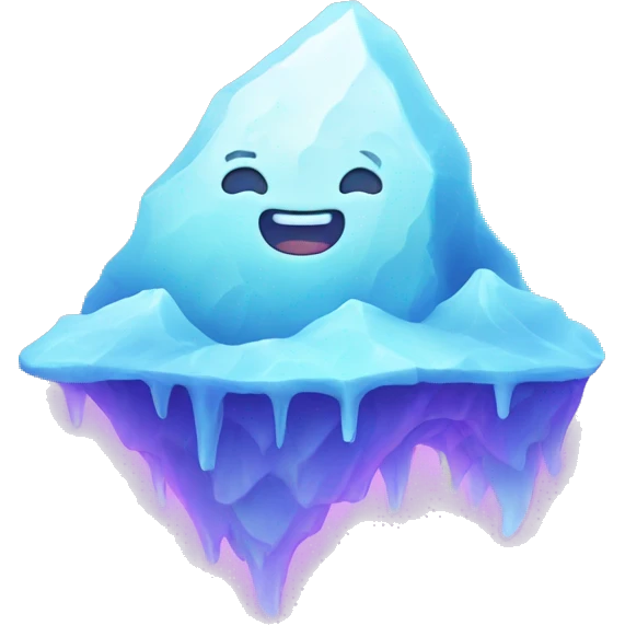 Kawaii neon iceberg    emoji
