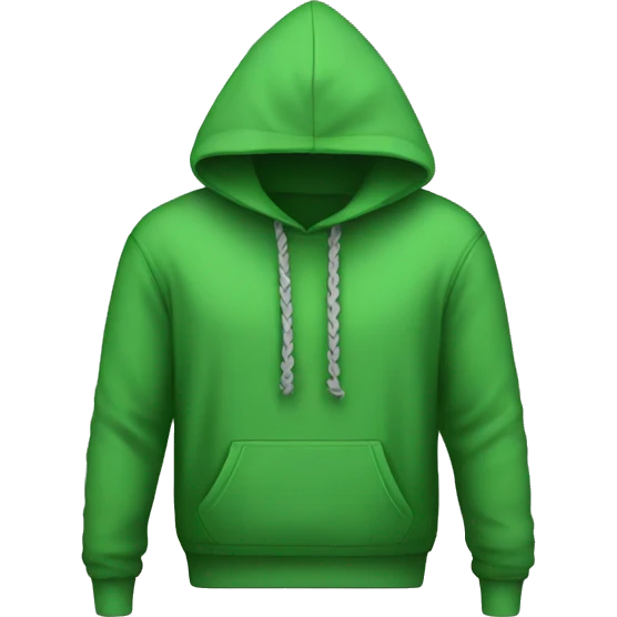 Tied green hoodie emoji