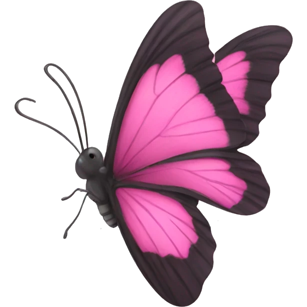 Pink butterfly emoji