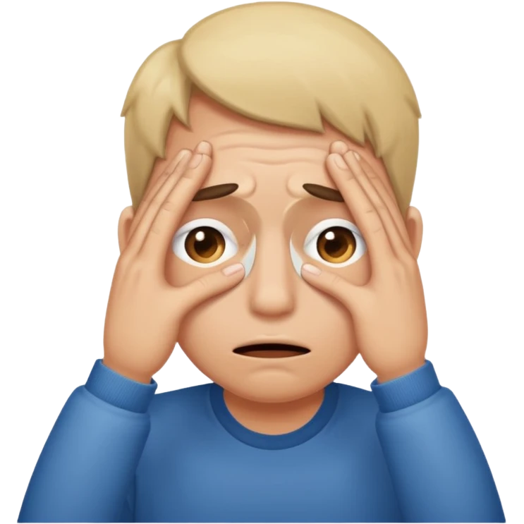 Rubbing your eyes emoji