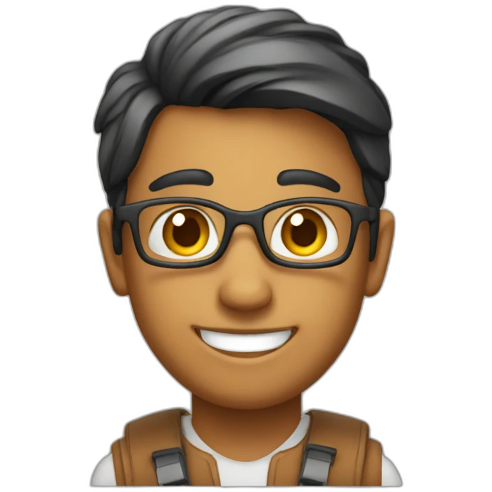 happy and cool Indian coding assistant emoji