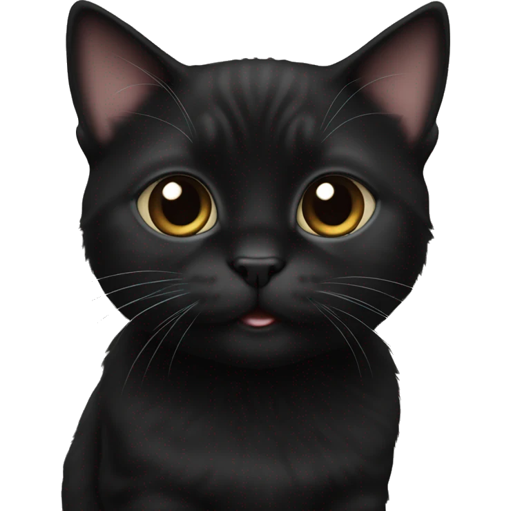 Black munchkin cat emoji