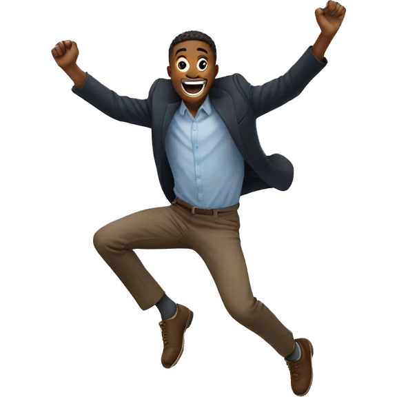 man jumping for joy emoji