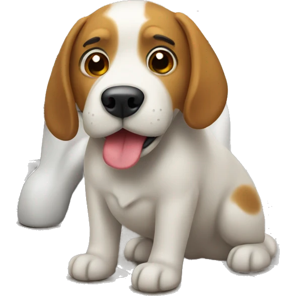 Dog pooping emoji