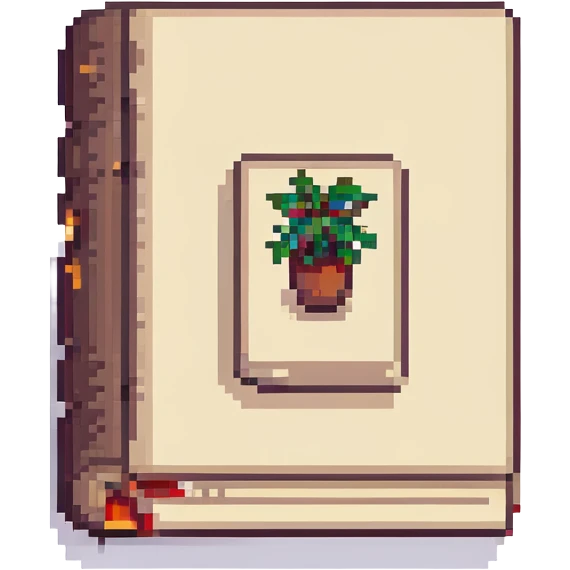 a book, pixel art style emoji