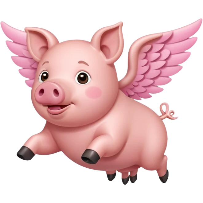 Pig flying  emoji
