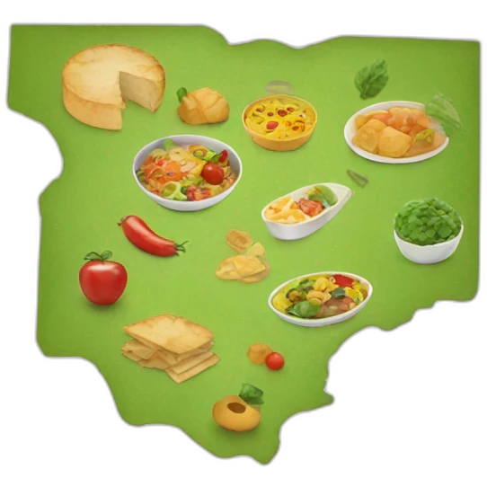 map with food  emoji
