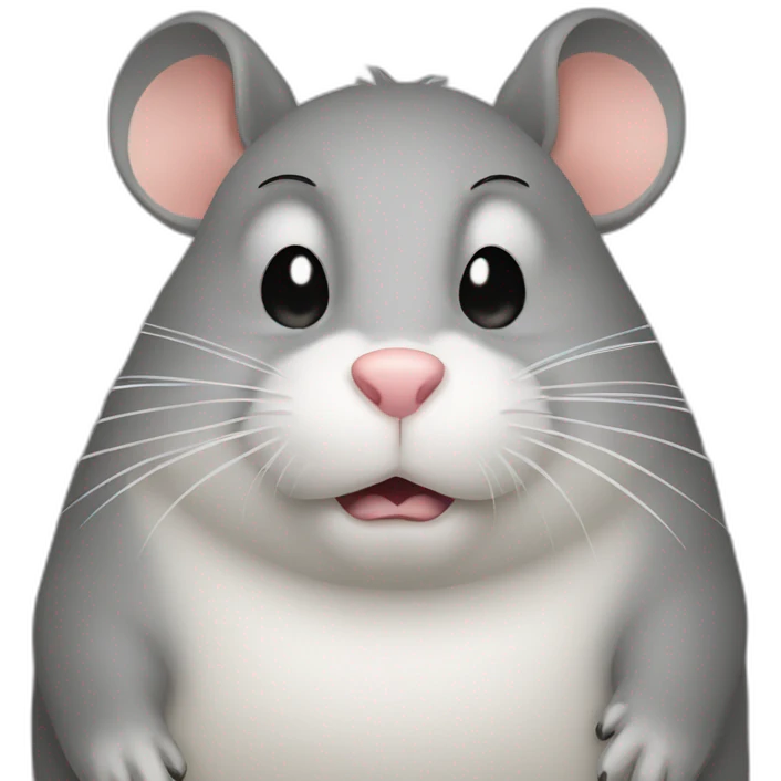 angry fat rat with black eyes emoji