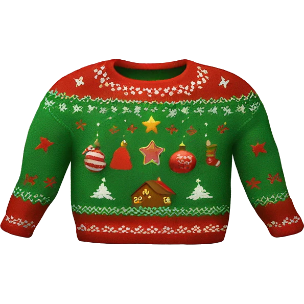 ugly christmas sweater emoji