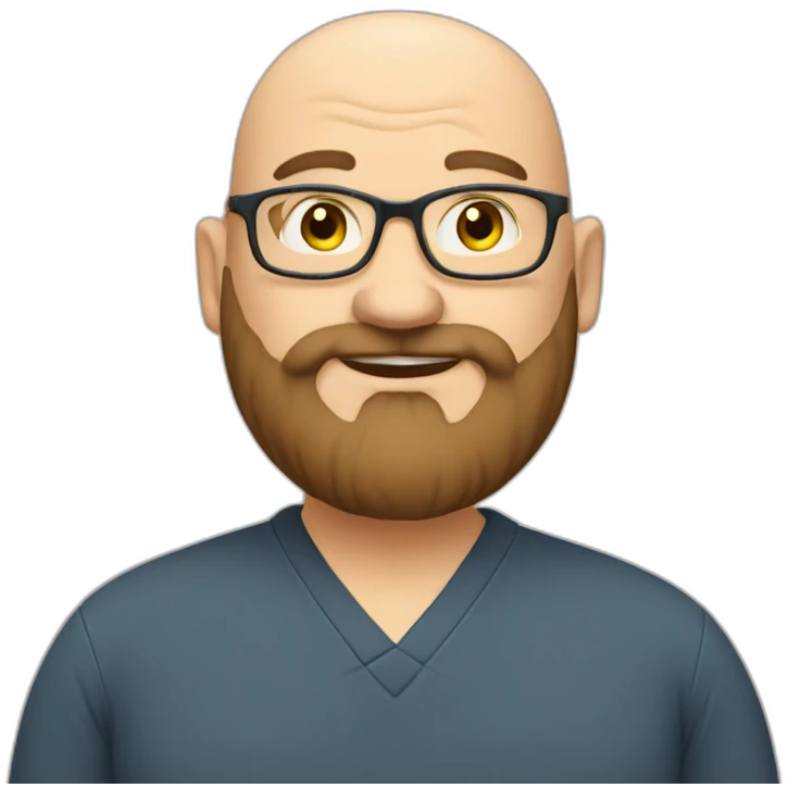 fat bearded bald teacher emoji