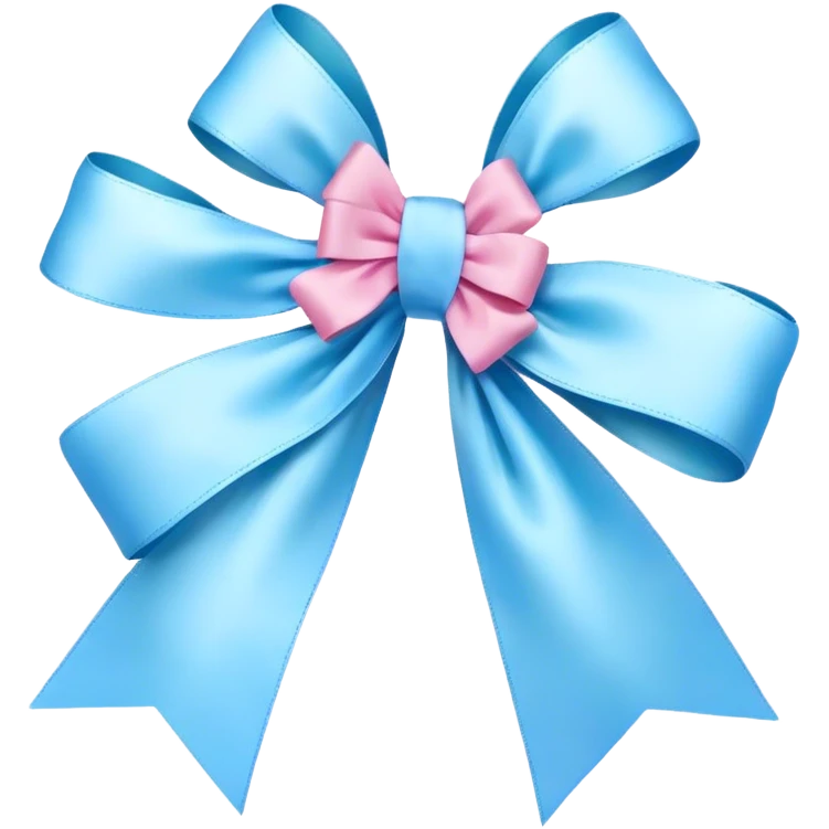 "Elegant blue bows and ribbons floating in the air, soft pastel tones."
 emoji