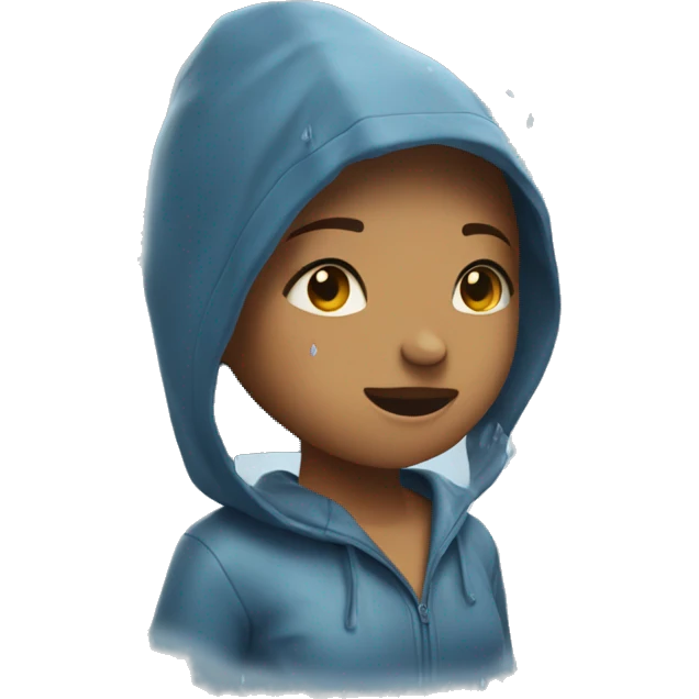 The girl got soaked in the rain emoji