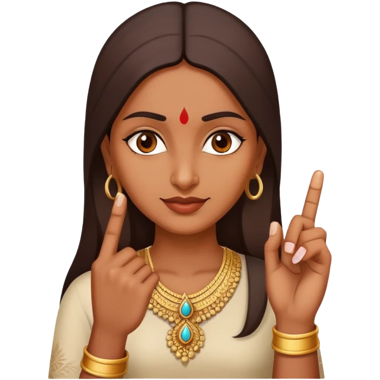 indian woman with middle finger up emoji