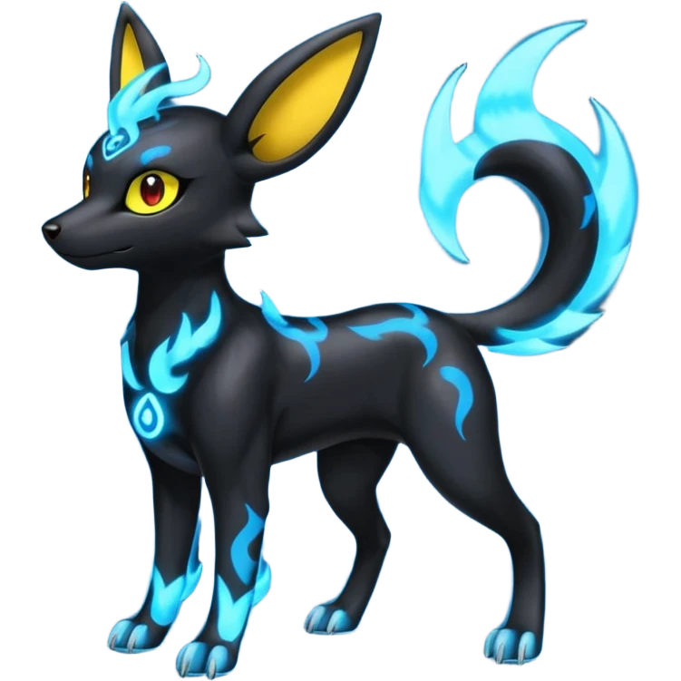 Houndoom-Electrike-Umbreon-Fakémon-hybrid-creature (full body)  emoji