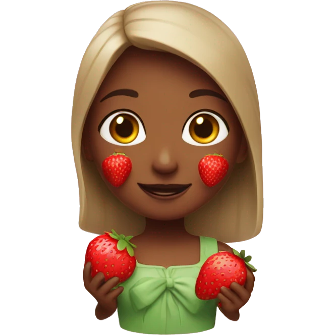 strawberry girl emoji
