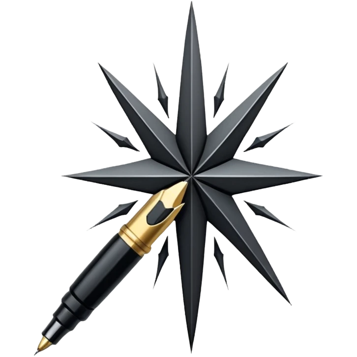 star drawn with fountain pen emoji