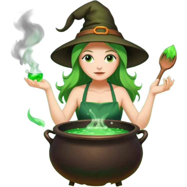 green witch cooking potion emoji