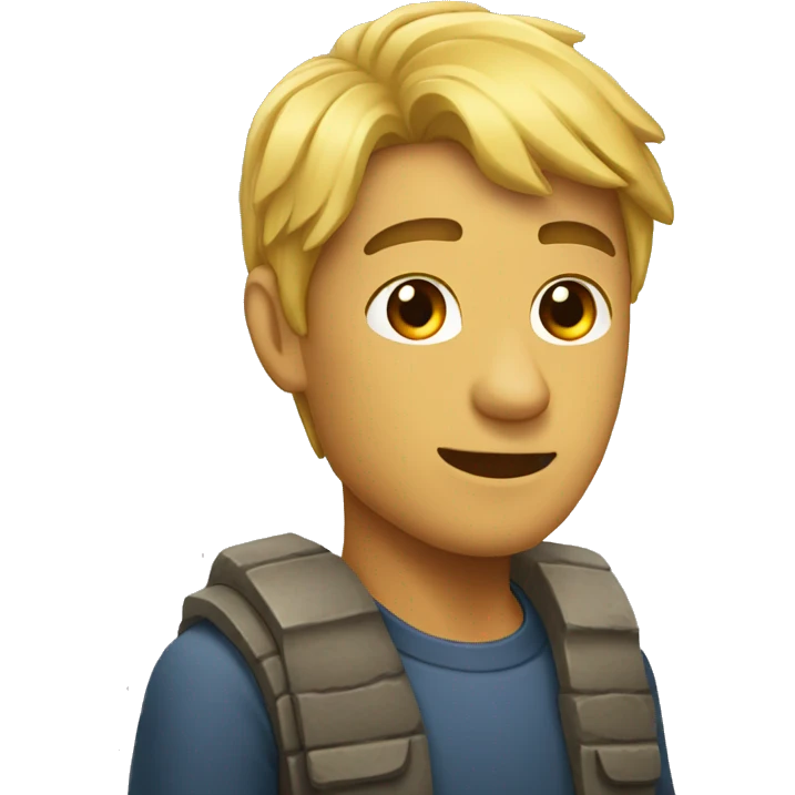 Persona empujando una piedra emoji