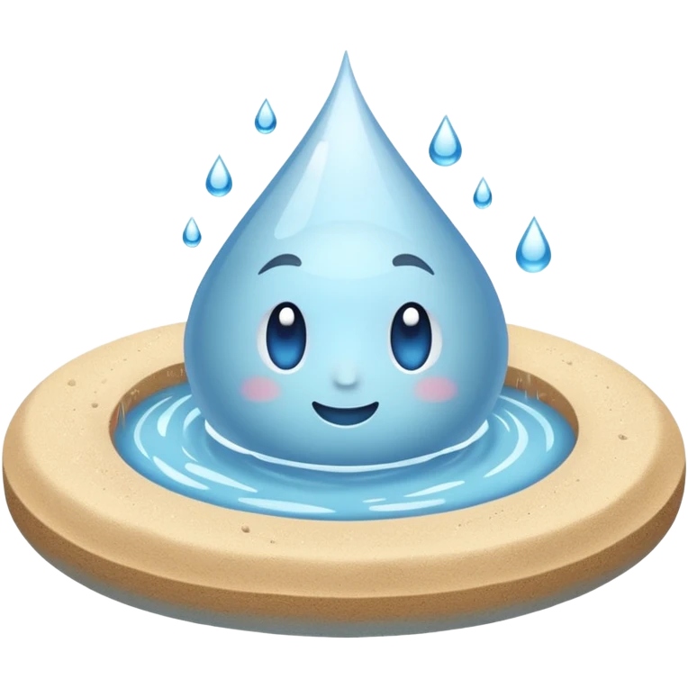 Water surrounded by san emoji