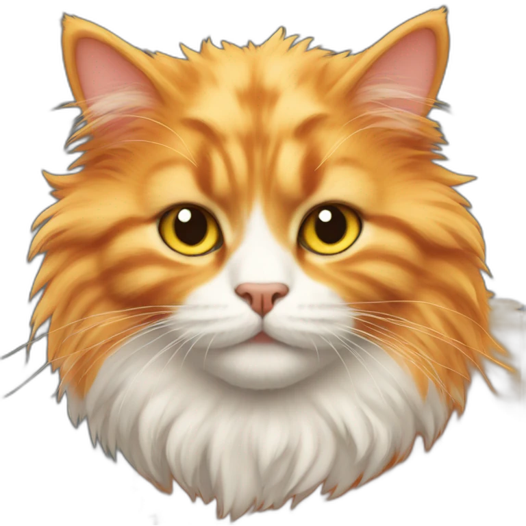 Orange fluffy cat emoji