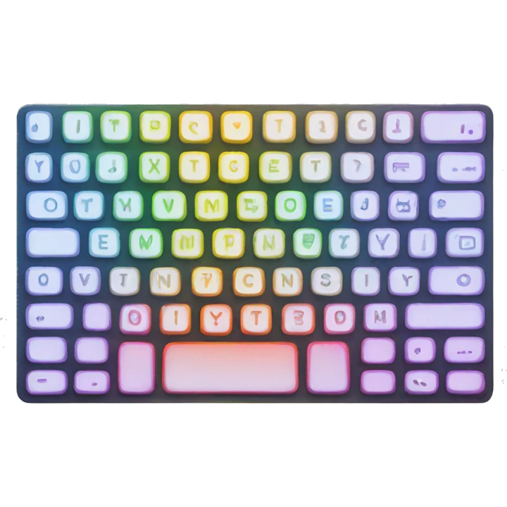 Rainbow light keyboard emoji