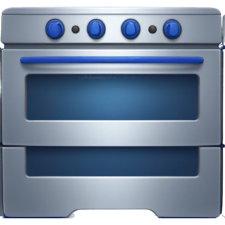 Realistic cobalt blue oven isolated.  emoji