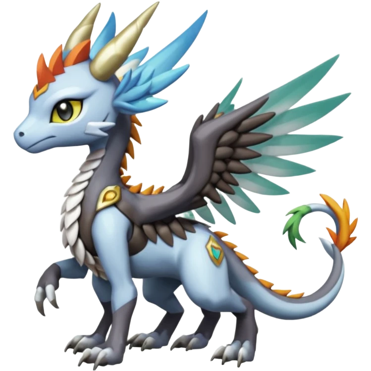 Meloetta-MLP-Wargreymon-Dutch-Angel-Dragon-Silvally-Kyurem-Trico-Pokémon-Digimon-Fakémon-fusion-hybrid-creature emoji